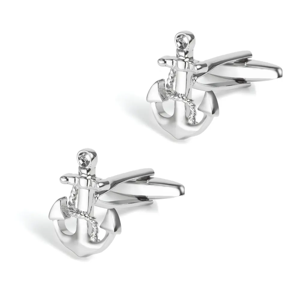 ODM JINJIE High Quality Brass Gold Plated Fashion Boat Anchor Cufflinks for Mens Shirt Accessories CL0024-S Suppliers, Exporter