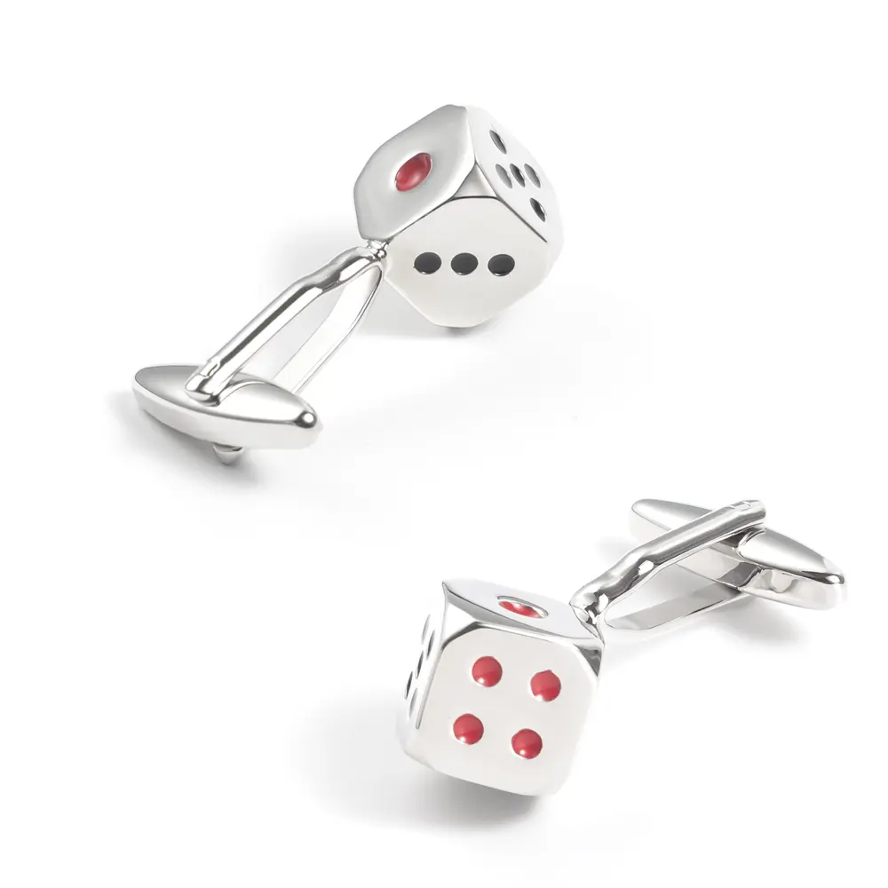 Wholesale Funny Game Dice Cufflinks  Men's Suit Shirt Fashion Accessory CC0199