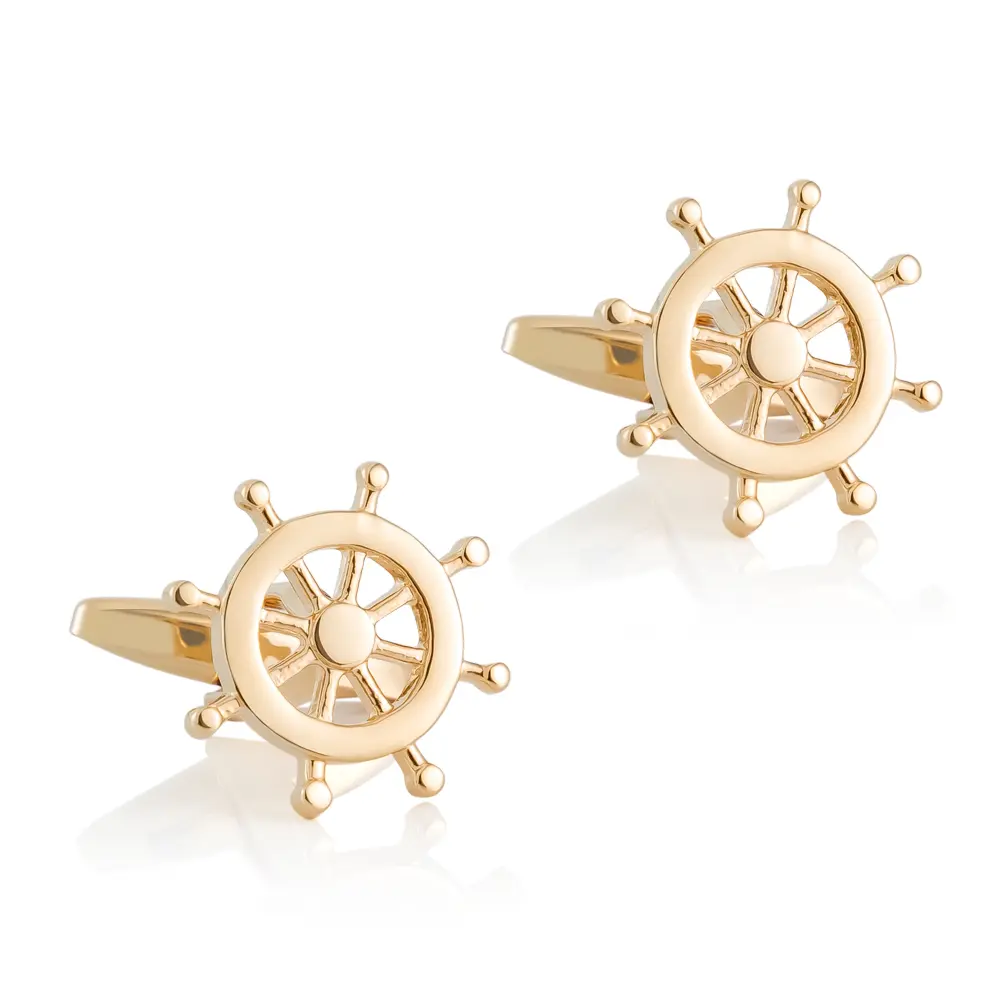 Wholesale Sailing Anchor Cuff links for Men Golden Tuxedo Shirt Cufflinks Business Wedding Cuff Links CL0270-G Suppliers, Exporter