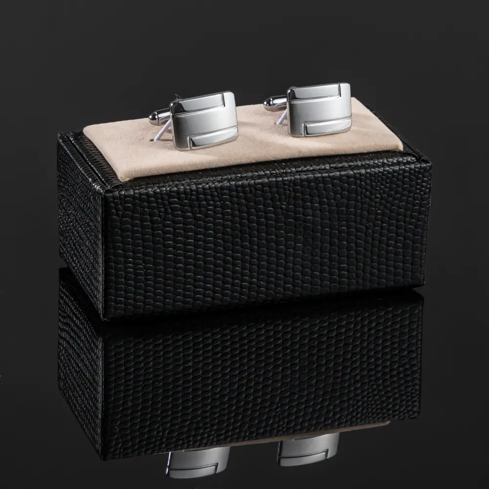 Custom Factory Wholesale Silver Plated Curved Metal Square Metal Copper Cufflinks Low Price CL-C032 Manufacturers, Exporters