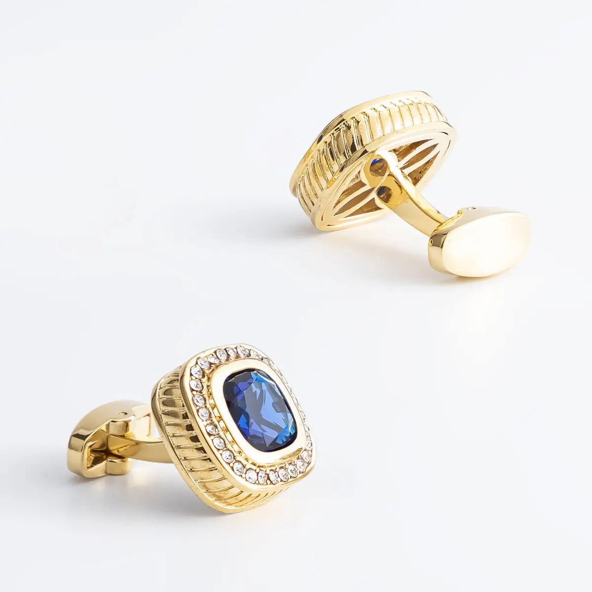 OEM High Quality 18K Golden Plated Elegant Crystal Jewelry Stone Cufflinks For All Occasions CS0106 Manufacturer, Exporter