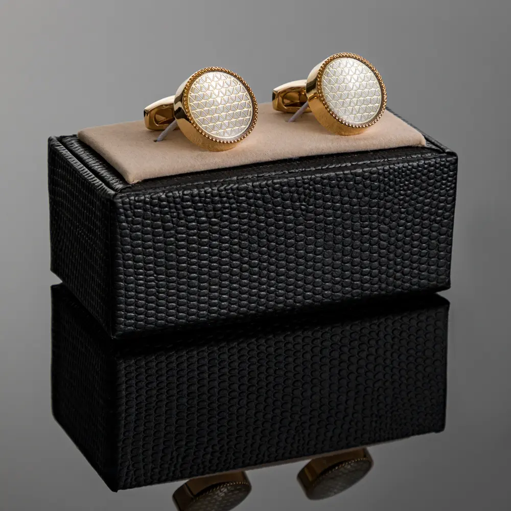 ODM Men Vintage Enamel Carbon Fiber Tuxedo Shirt Cufflinks Exporters, Company