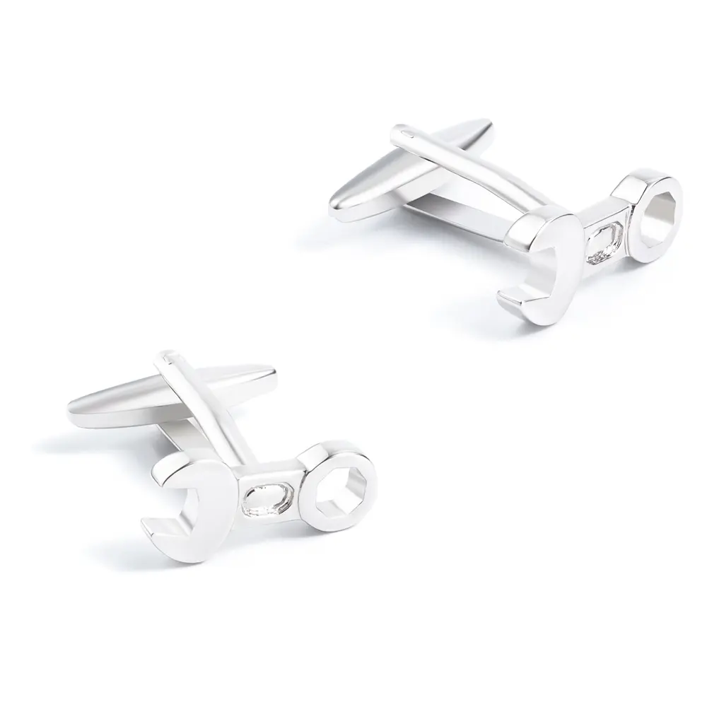 Wholesale Silver Personalized Wrench Cufflinks Men's Suit Shirt Fashion Accessory CL0132