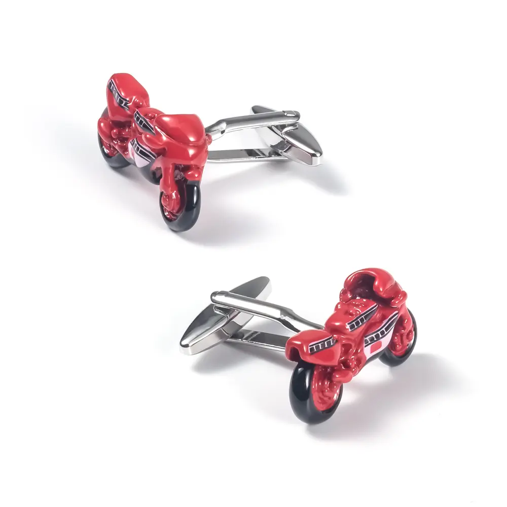 ODM Factory Novelty Sports Motor Bike Cufflinks Copper Motorcycle Cuff links for Men CC0083-R Supplier, Factories