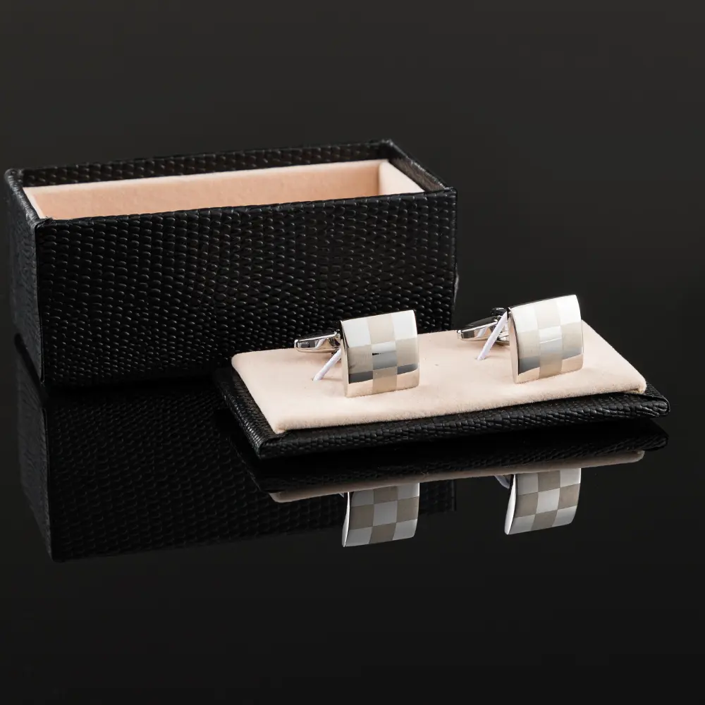Wholesale High Quality Copper Material Laser Metal French Cufflinks For Men's Shirt CL0181