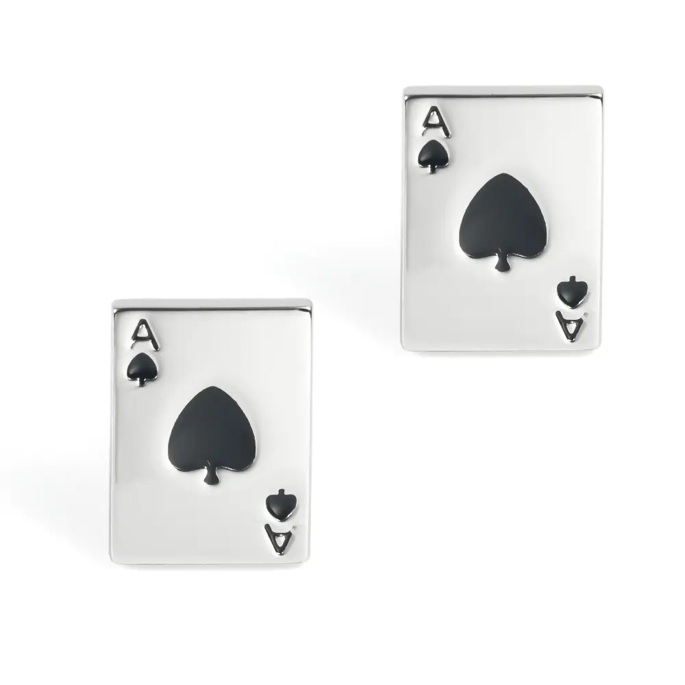 OEM Factory Sales Copper Material Men Jewelry A Playing Card Cufflinks CC0004 Supplier, Exporters