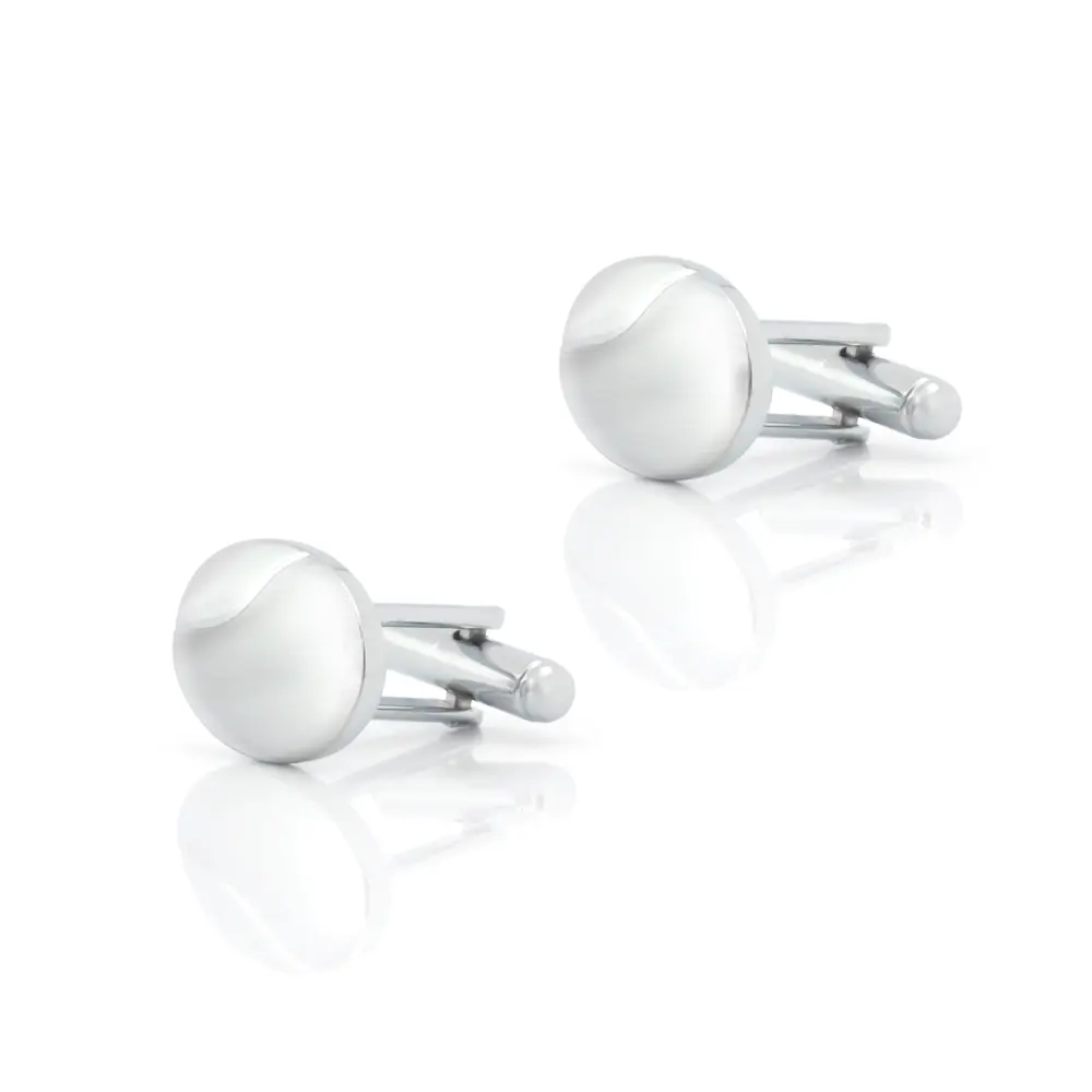 ODM Silver Oval Cufflinks Classic Customized Blanks Business Suit Shirt's Elegant Engraved Cuff Link CL-C444 Supplier, Exporter