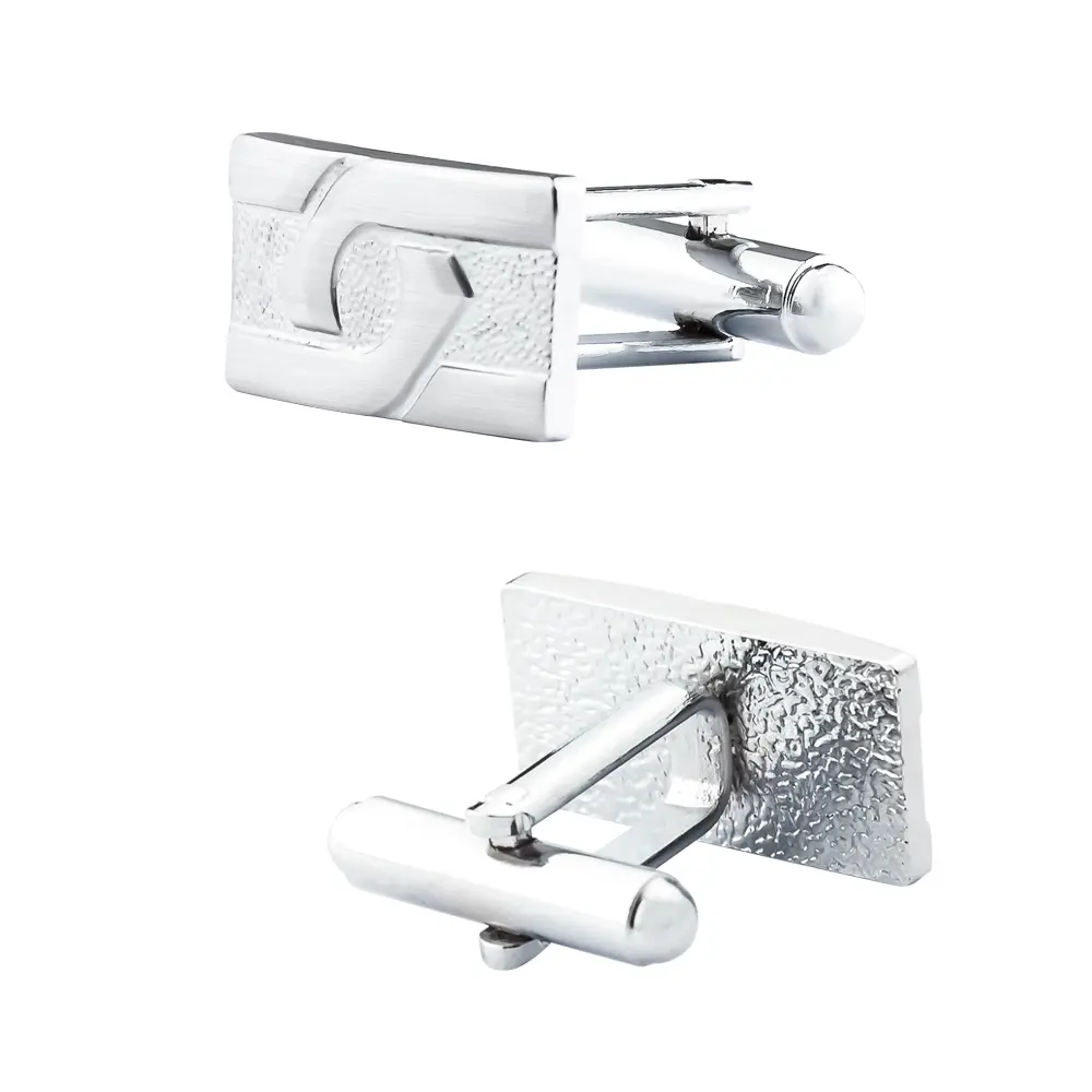 Wholesale JINJIE High-end Rectangular Wavy Metal Formal Cufflinks Men's Suit Shirt Accessory CL-C273 Suppliers, Exporters