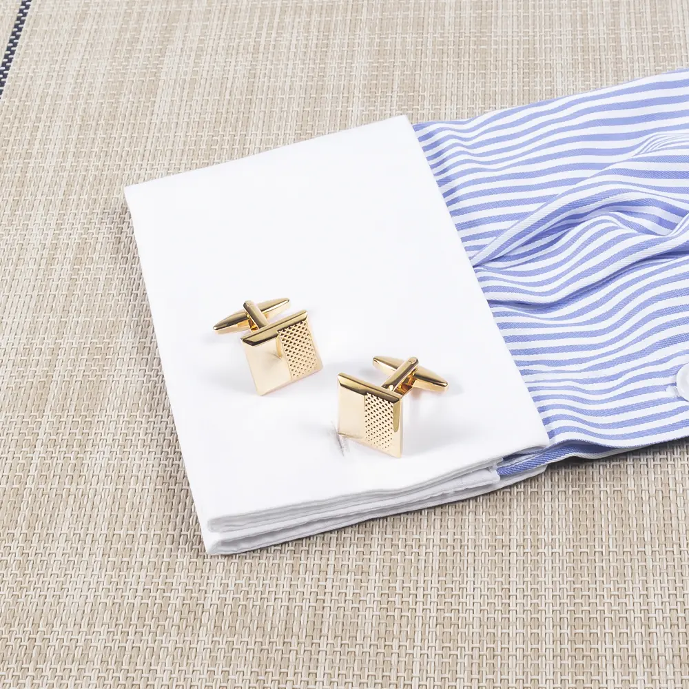 OEM Cheap Wholesale Gold Classic Business Design Square Men's Cufflinks For Shirt CL0149-G Exporters, Companies