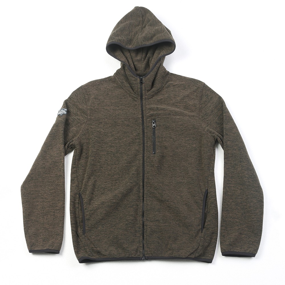 Wholesale Men's full zip space dye sustainable polar fleece hoodie Suppliers, Factory