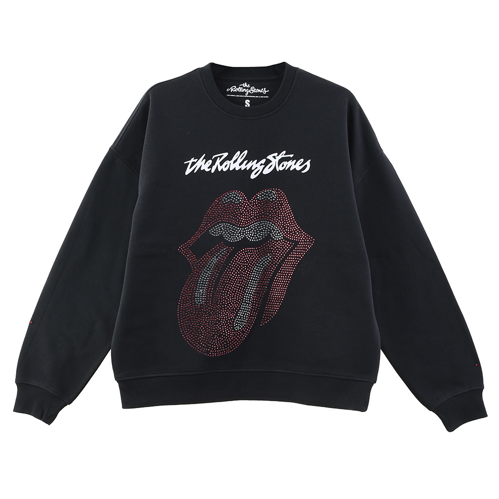 Wholesale Custom Women Heat-setting Rhinestones Drop Shoulder Sweatshirts Manufacturer, Manufacturers