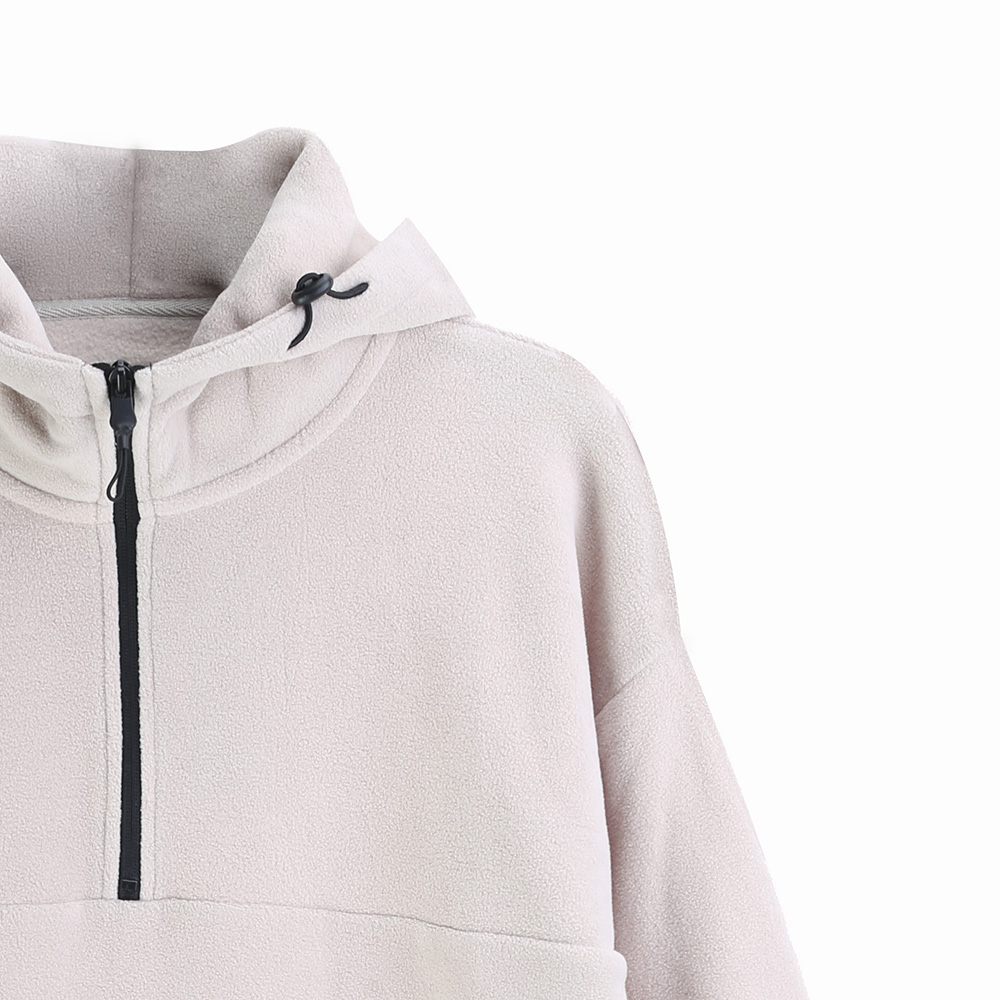 China Men's Polar Fleece Quarter Zip Pullover Hoodies Long Sleeve Thermal Lightweight Tops Supplier, Factory