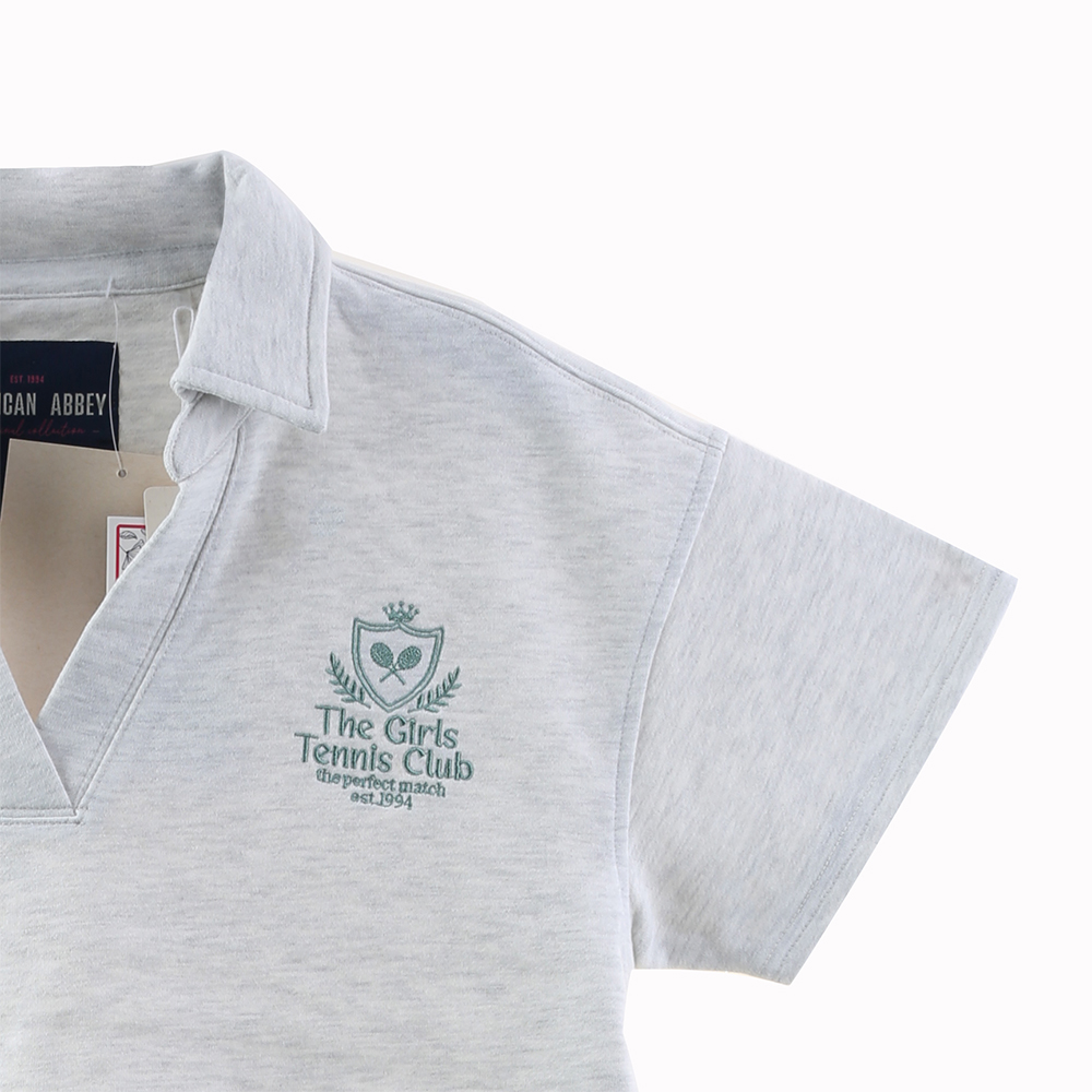 Wholesale Women Lapel Polo Collar French Terry Sweatshirts with Embroidery Supplier, Suppliers