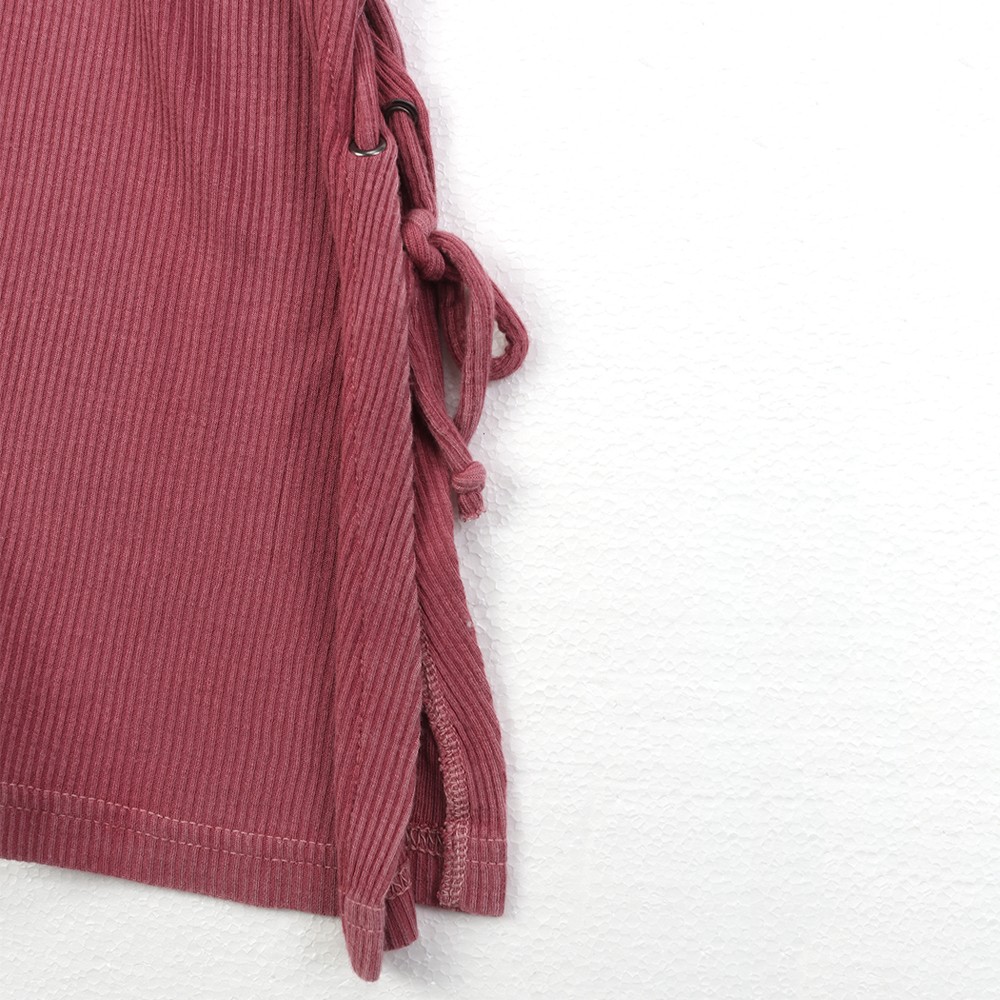 China Acid washed women's dip dyed slit rib tank Suppliers, Factories
