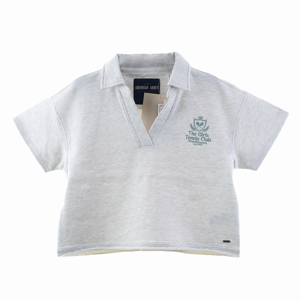 Wholesale Women Lapel Polo Collar French Terry Sweatshirts with Embroidery Supplier, Suppliers