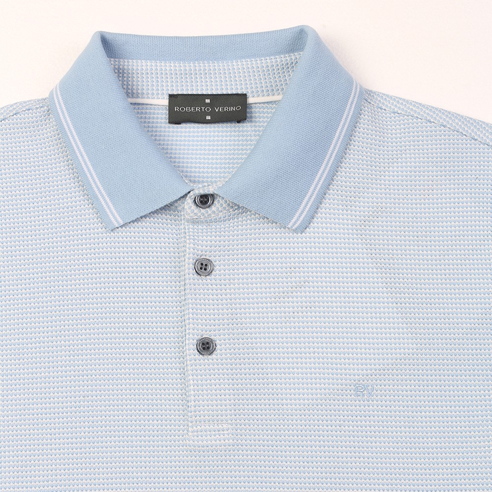 China Double mercerized logo embroidered Men’s Jacquard Pique Polo shirt. Manufacturers, Supplier