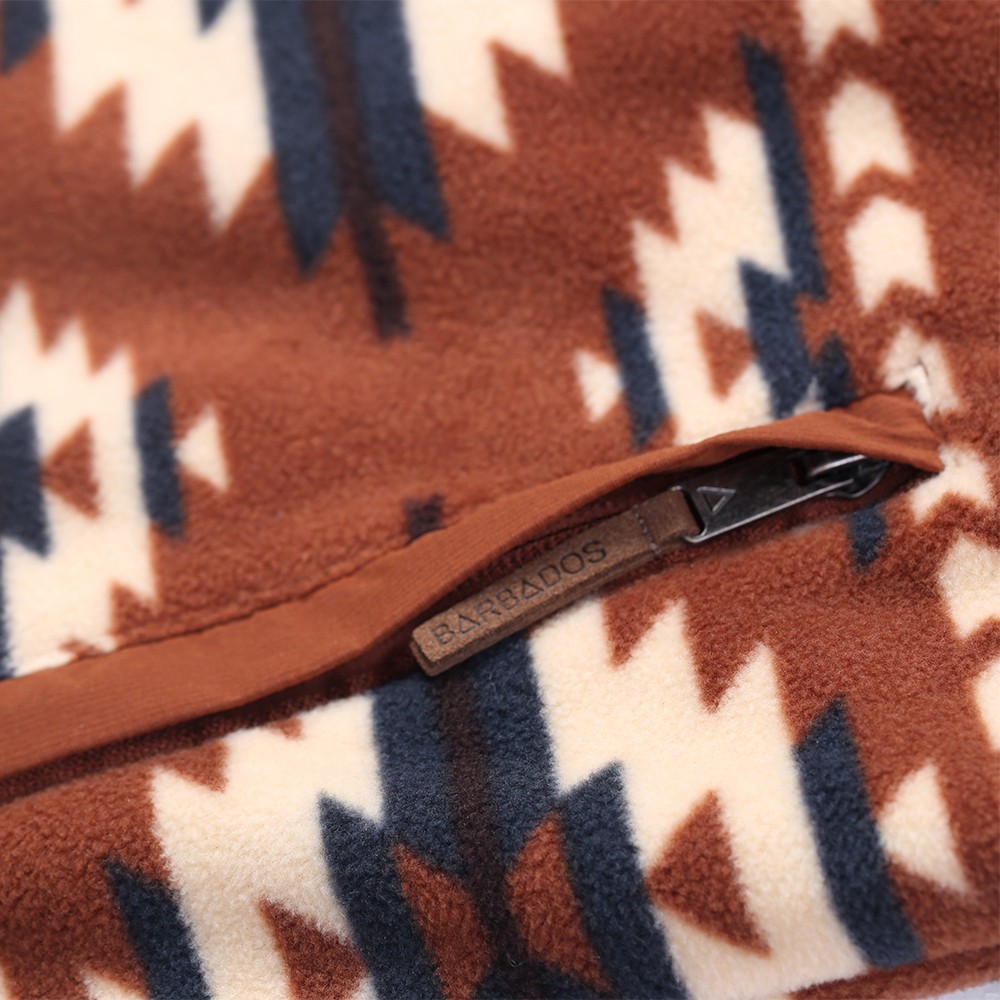 Wholesale Men's Cinch Aztec Print double side sustainable polar fleece jacket Manufacturers, Factories