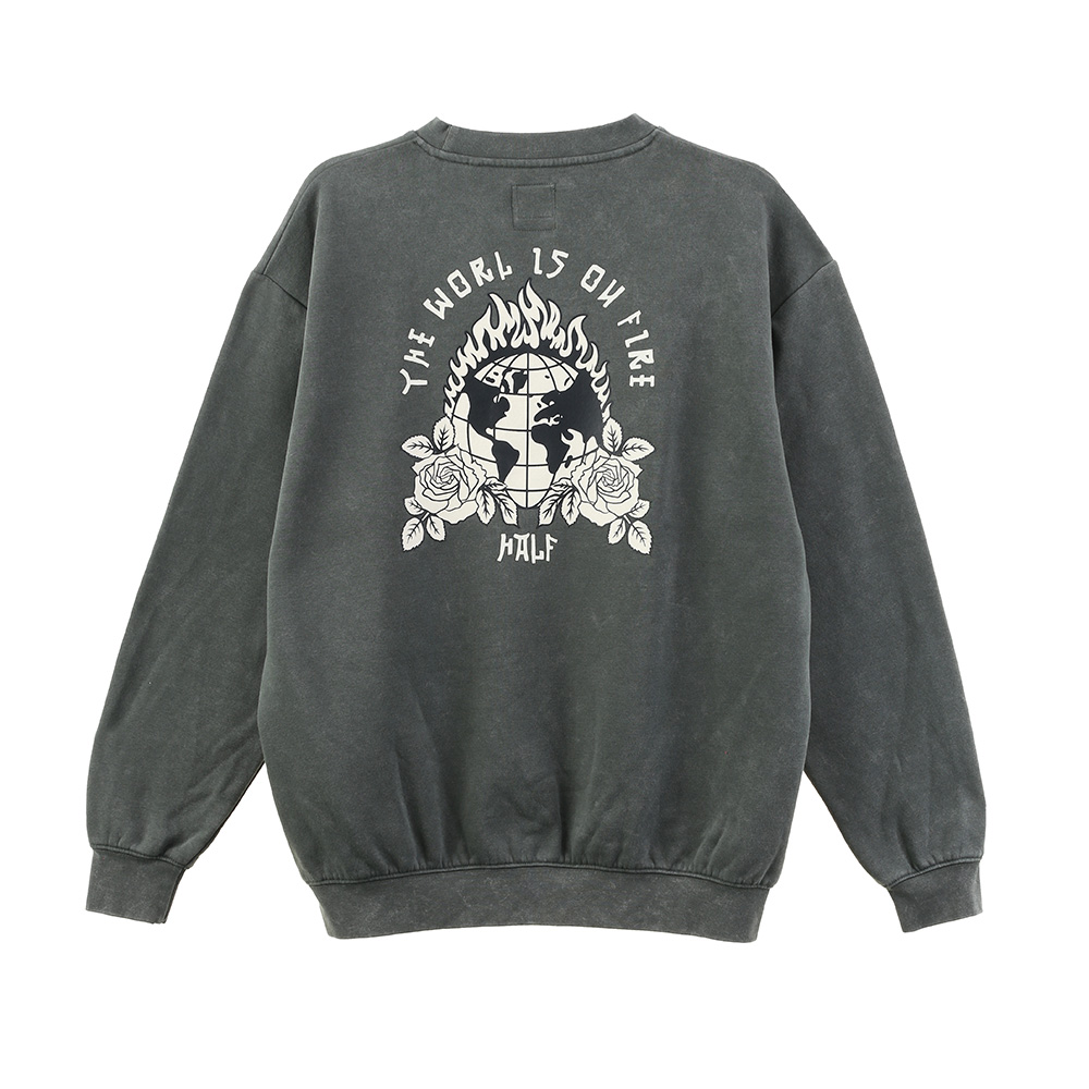 Wholesale Custom Men Crew Neck Fleece Sweatshirt Vintage Long Sleeve Top Manufacturers, Suppliers