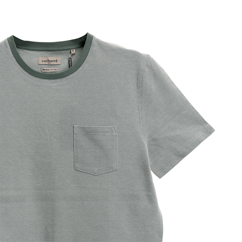 Wholesale Custom Mens Jaquard Tops Pique Fabric 100% Organic Cotton T Shirts Supplier, Suppliers