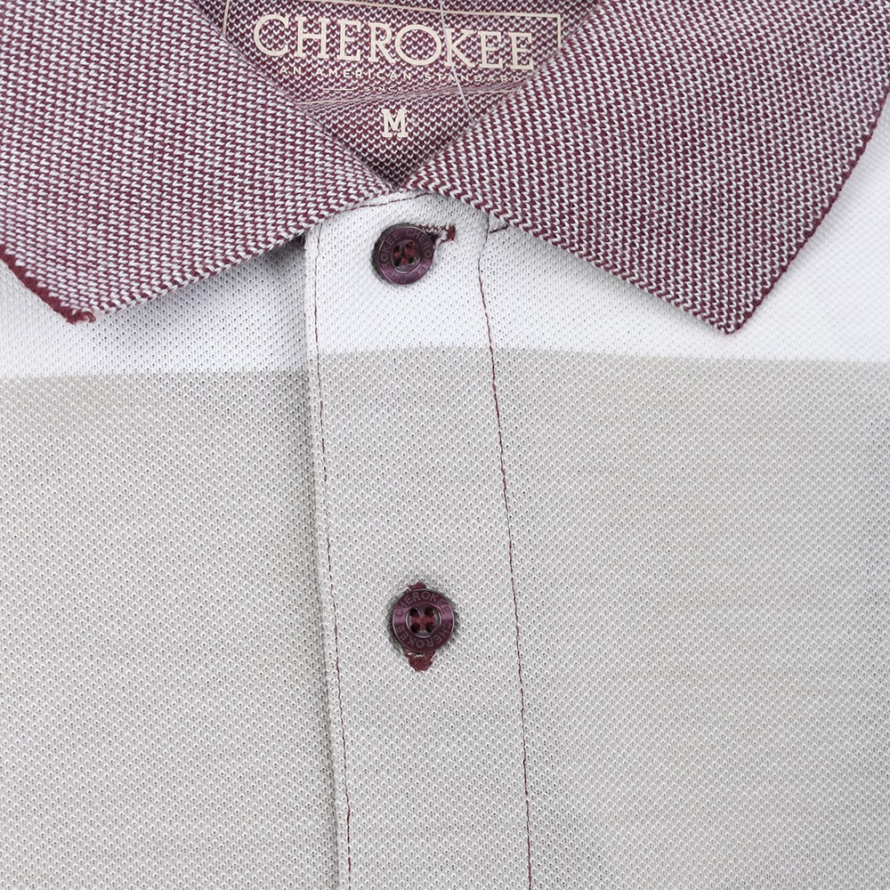Wholesale Mélange color Men's Engineering stripe Jacquard collar polo Manufacturer, Supplier