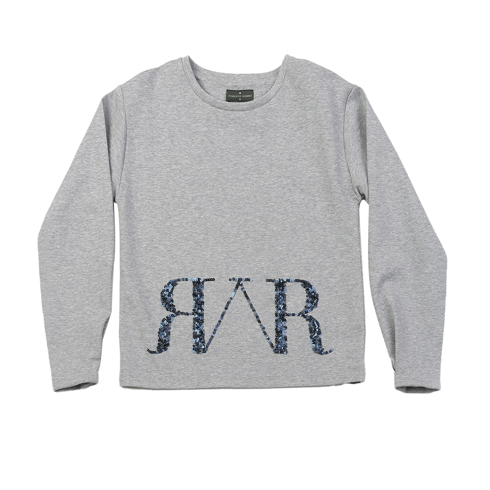 Wholesale Women's Sequin embroidery Men’s scuba fabric slim fit track pant crew neck sweater shirt Suppliers, Factory