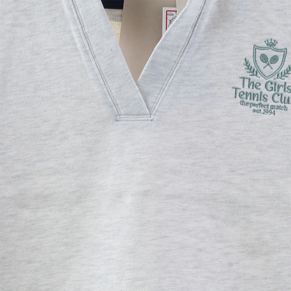 Wholesale Women Lapel Polo Collar French Terry Sweatshirts with Embroidery Supplier, Suppliers
