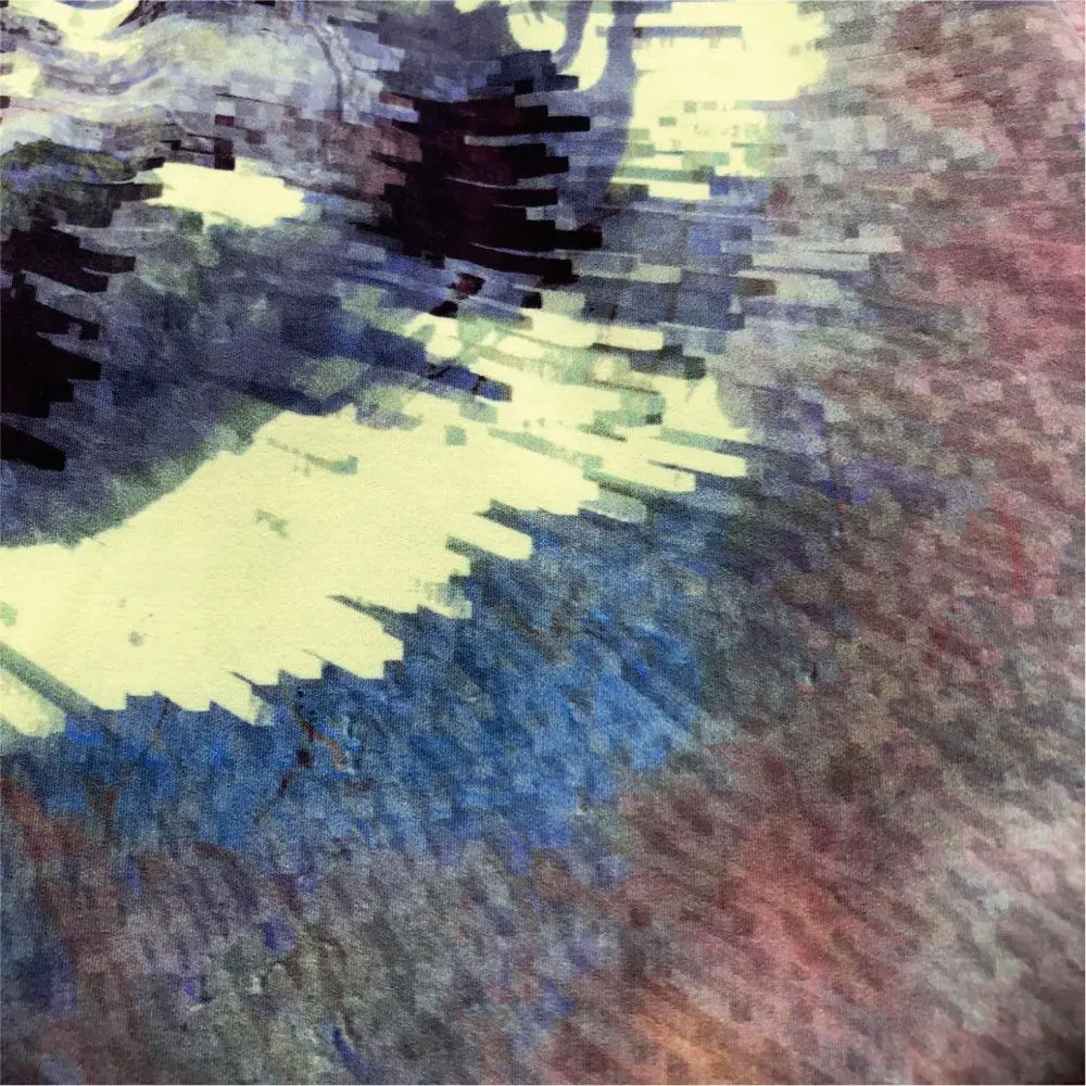 Digital print technique on fabric showing high-resolution photo-quality printing on garments