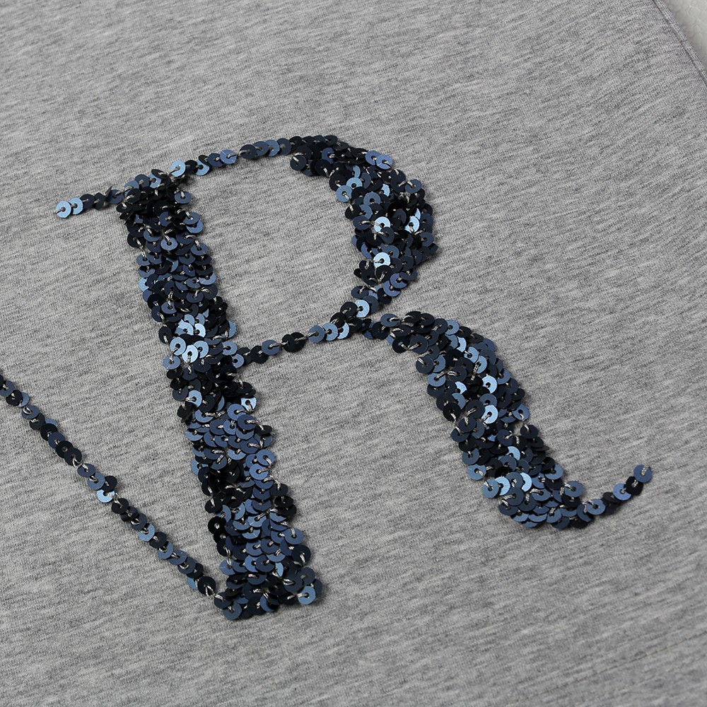 Wholesale Women's Sequin embroidery Men’s scuba fabric slim fit track pant crew neck sweater shirt Suppliers, Factory