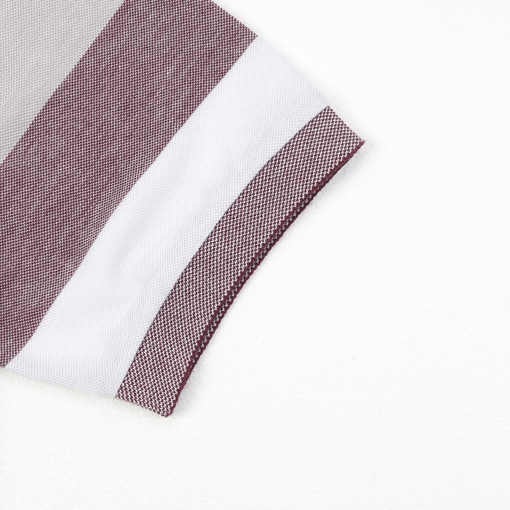 Wholesale Mélange color Men's Engineering stripe Jacquard collar polo Manufacturer, Supplier