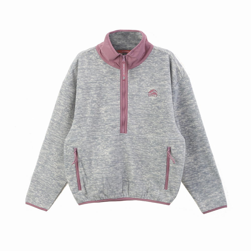 Wholesale Women Half Zipper Mock Neck Sweatshirts Polar Fleece Thermal Sweater Suppliers, Factory