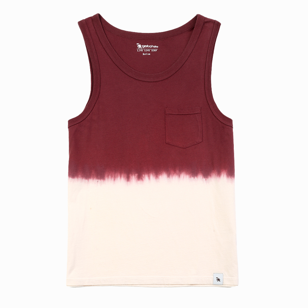 China Men's full cotton dip dye casual tank Manufacturers, Supplier