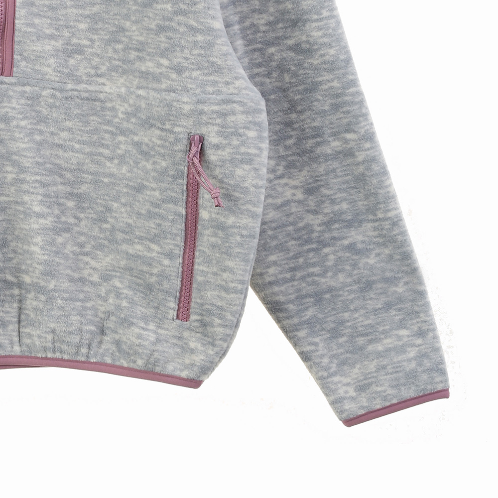 Wholesale Women Half Zipper Mock Neck Sweatshirts Polar Fleece Thermal Sweater Suppliers, Factory