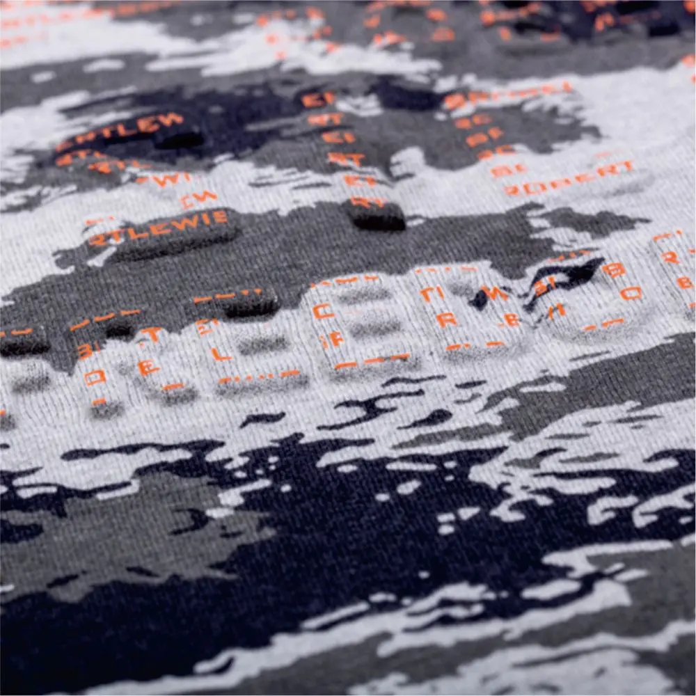 Embossing technique creating raised three-dimensional texture patterns on fabric surface