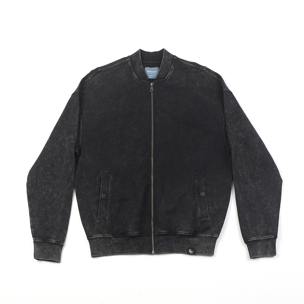 China Snowflake washed men's zip up french terry jacket Supplier, Factory