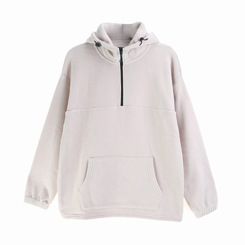 China Men's Polar Fleece Quarter Zip Pullover Hoodies Long Sleeve Thermal Lightweight Tops Supplier, Factory
