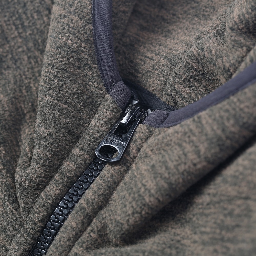 Wholesale Men's full zip space dye sustainable polar fleece hoodie Suppliers, Factory
