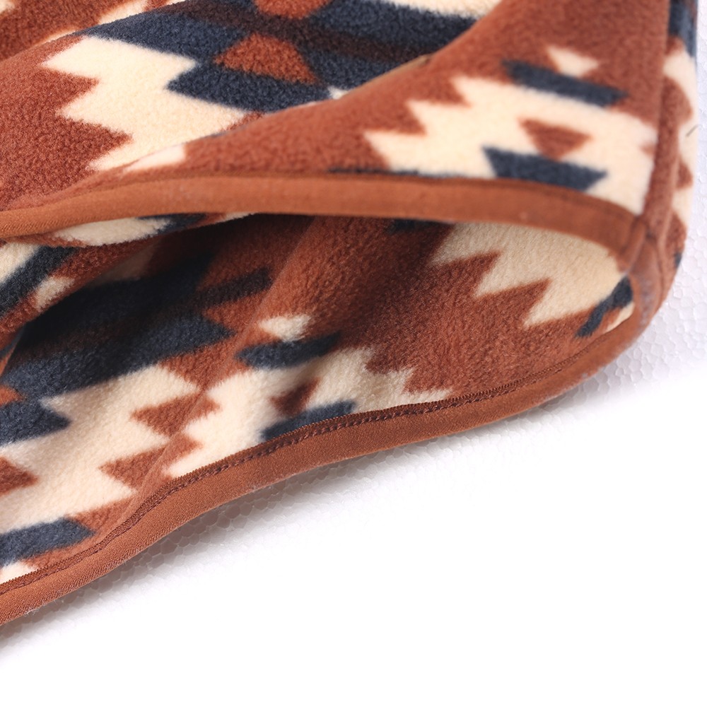 Wholesale Men's Cinch Aztec Print double side sustainable polar fleece jacket Manufacturers, Factories