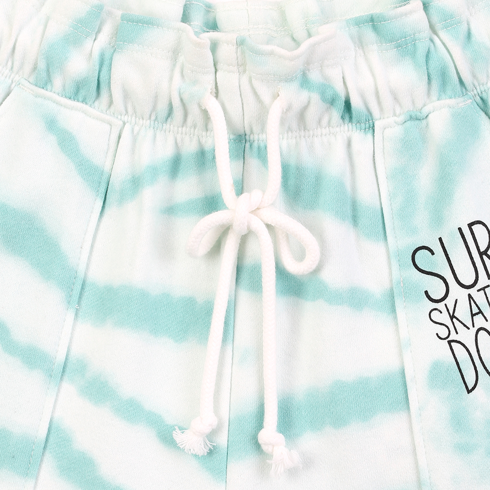 Wholesale Women's full print Imitation tie-dye french terry shorts Supplier, Factories