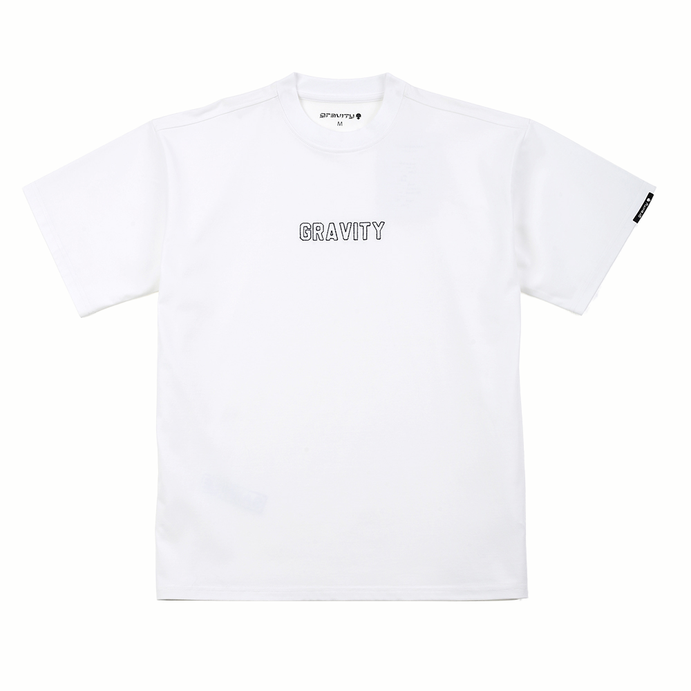 China Men's round collar oversized heavy weight embroidered T-shirt Manufacturers, Factory