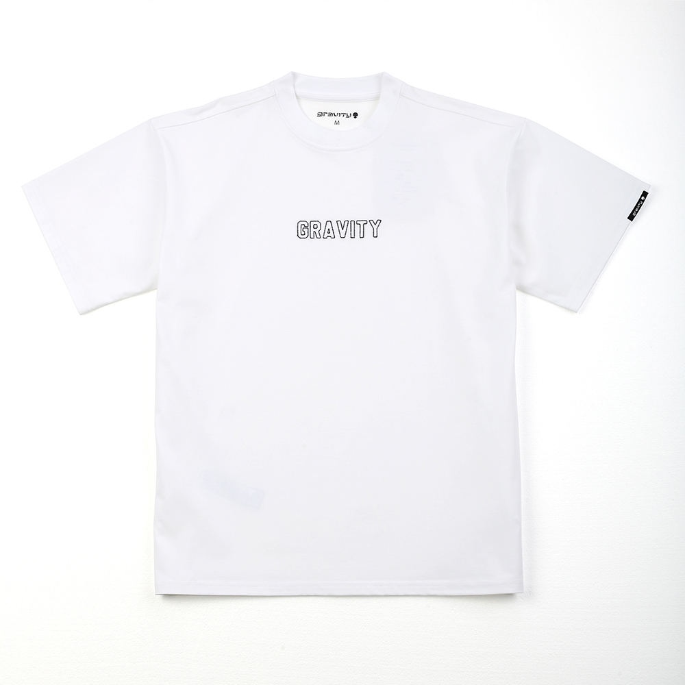 China Men's round collar oversized heavy weight embroidered T-shirt Manufacturers, Factory