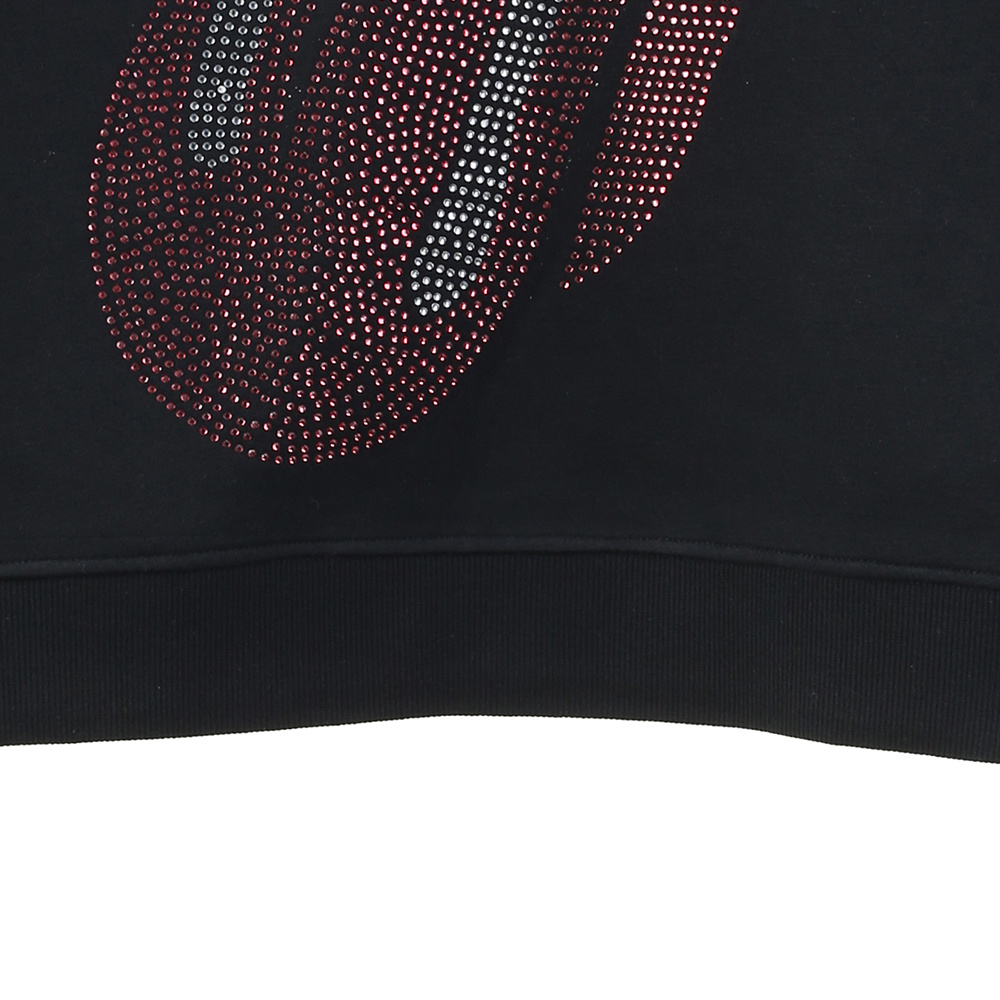Wholesale Custom Women Heat-setting Rhinestones Drop Shoulder Sweatshirts Manufacturer, Manufacturers