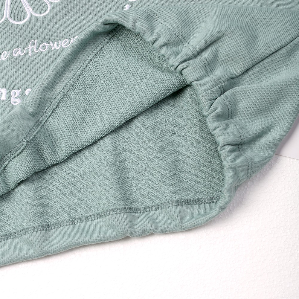 Wholesale Organic cotton women‘s embroidery raglan sleeve crop hoodie Supplier, Factories