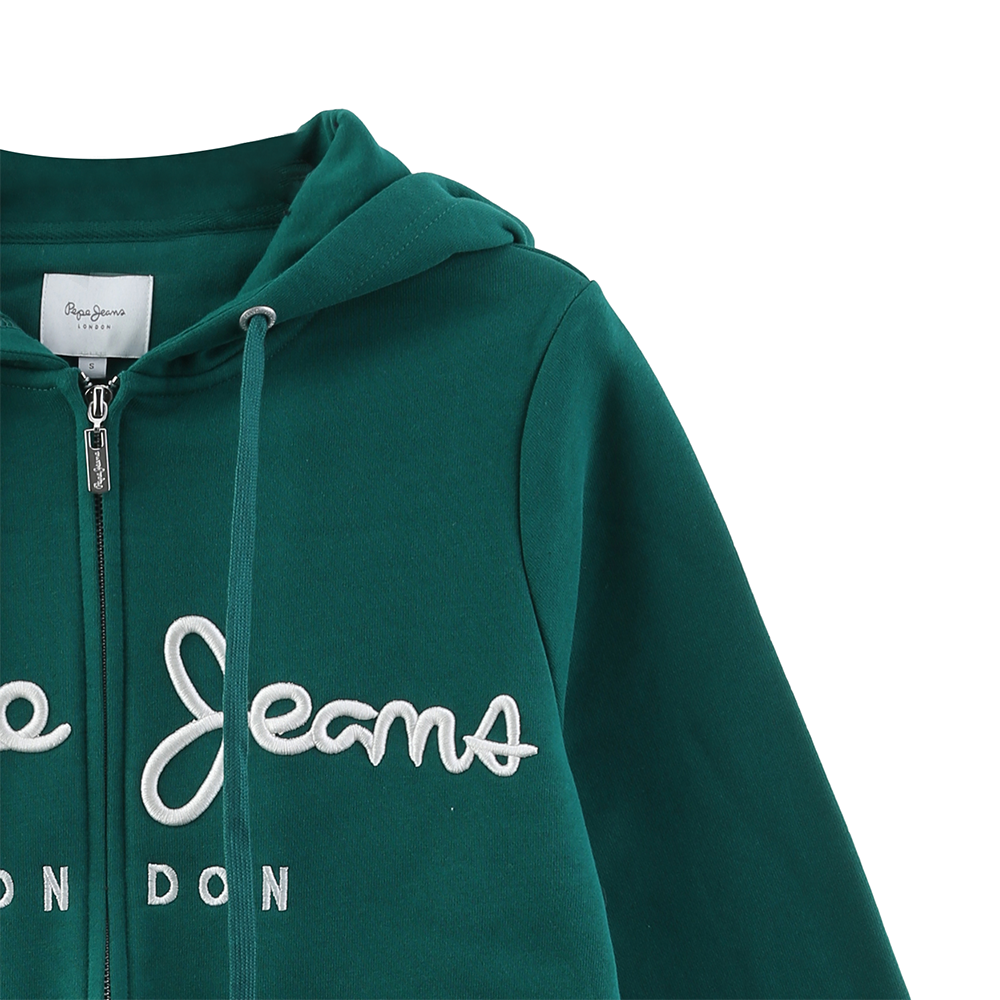 China Custom Women 3D Embroidery Metal Zipper Fleece 100% Cotton Hoodies Manufacturer, Supplier