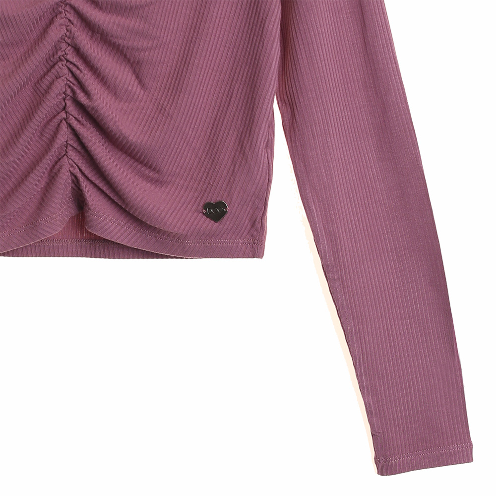 Wholesale Women Lenzing Viscose Long Sleeve T Shirt Rib Knit Top Manufacturer, Supplier