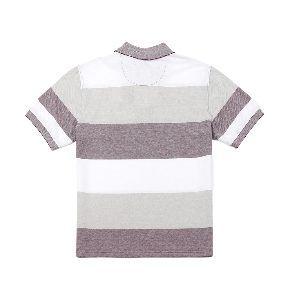 Wholesale Mélange color Men's Engineering stripe Jacquard collar polo Manufacturer, Supplier