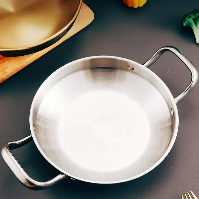 OEM Thickened Stainless Steel Double Ear Dry Pot Factory, Exporter