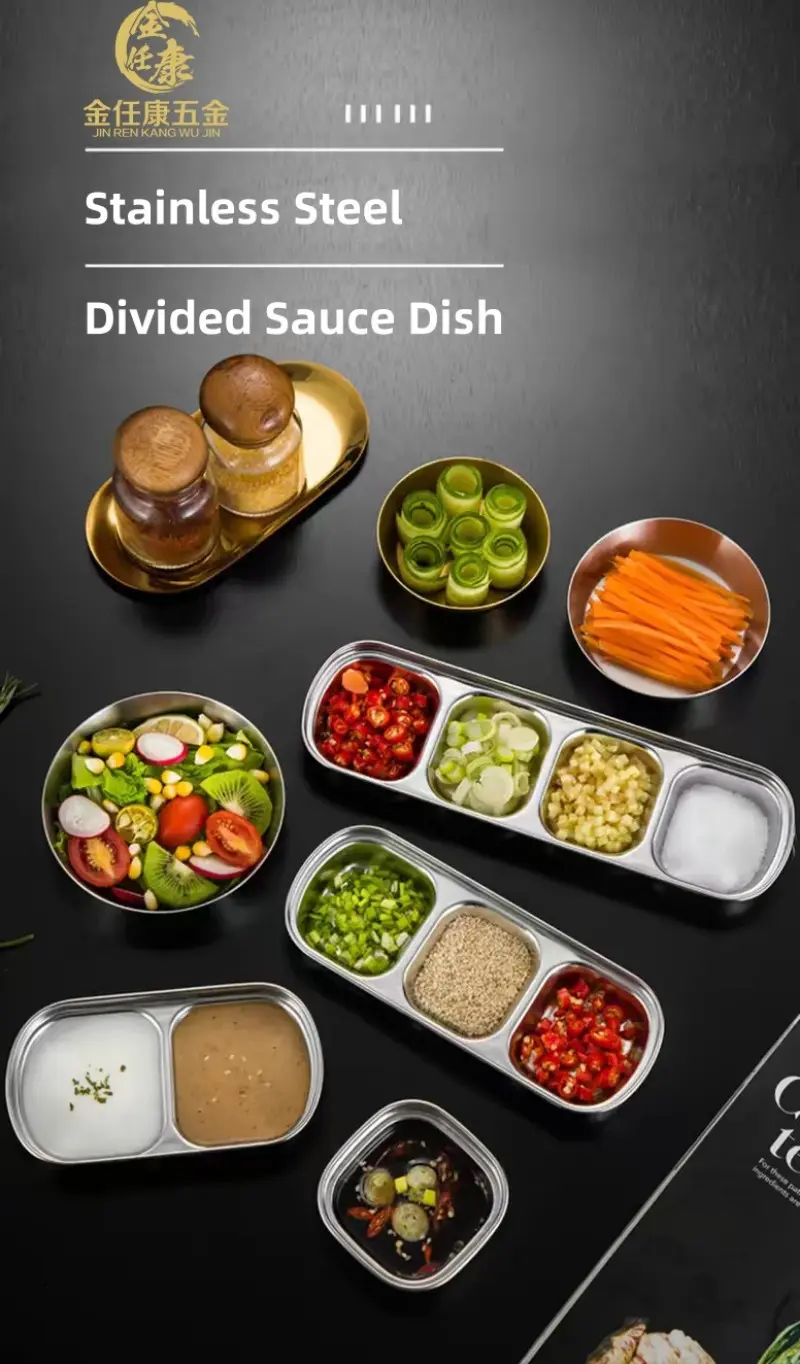 Stainless steel sauce plate one-piece molding