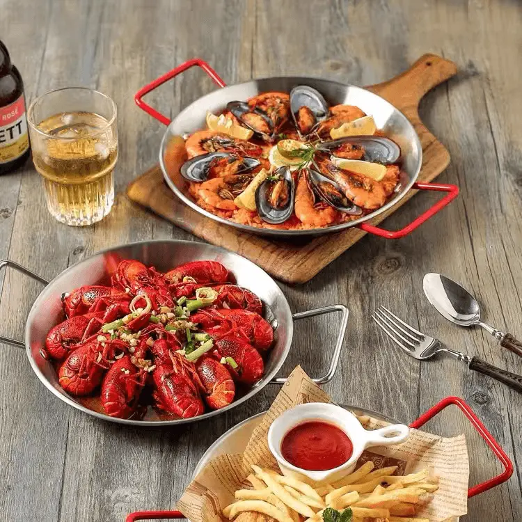 Custom Stainless Steel Spanish Seafood Plate Manufacturer, Exporter