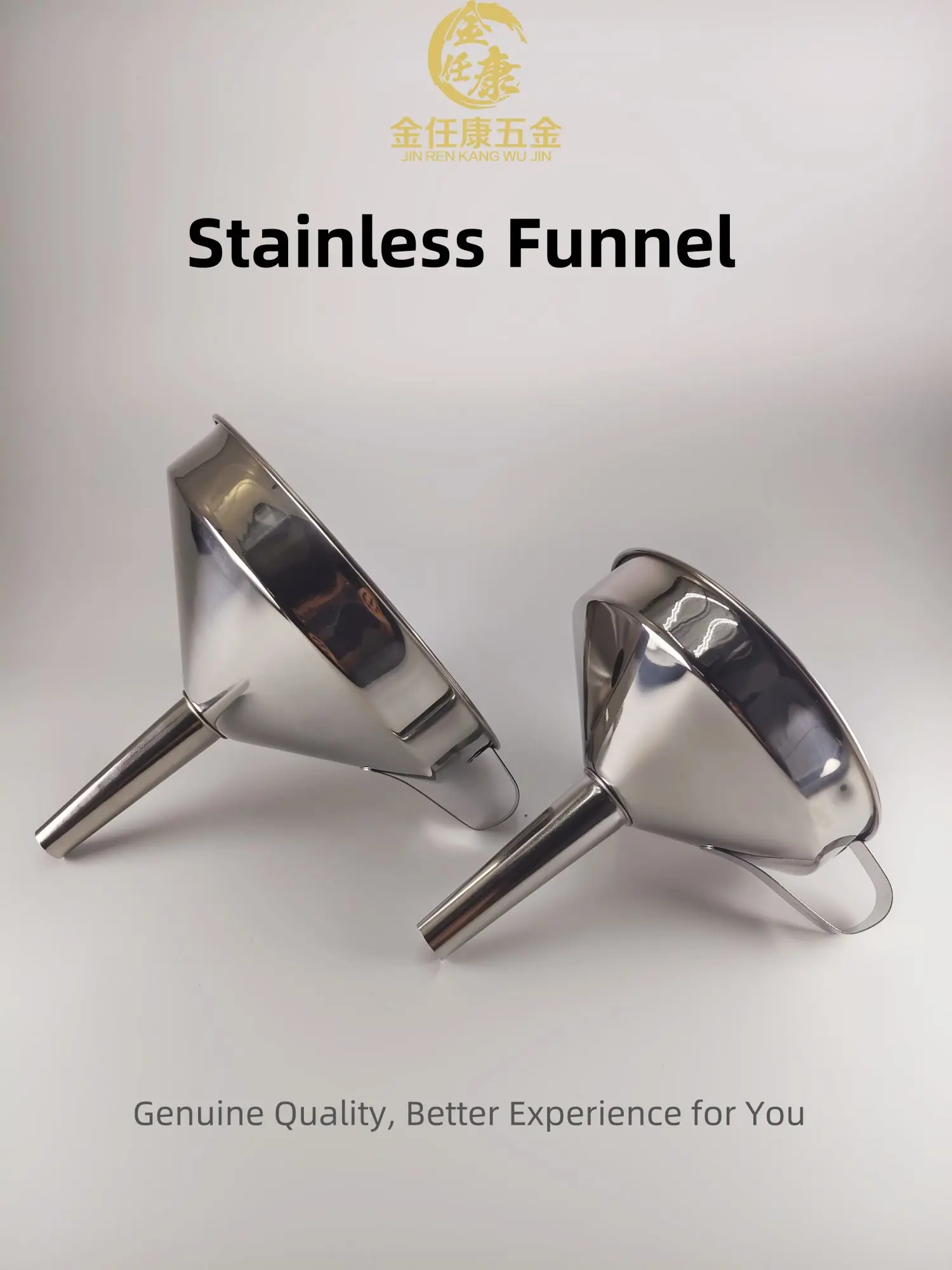 Stainless steel funnel detail 1