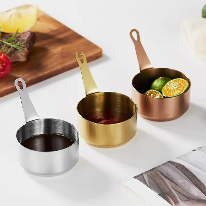 High-Quality Stainless Steel Material With Handle Small Sauce Dish Manufacturer, Suppliers